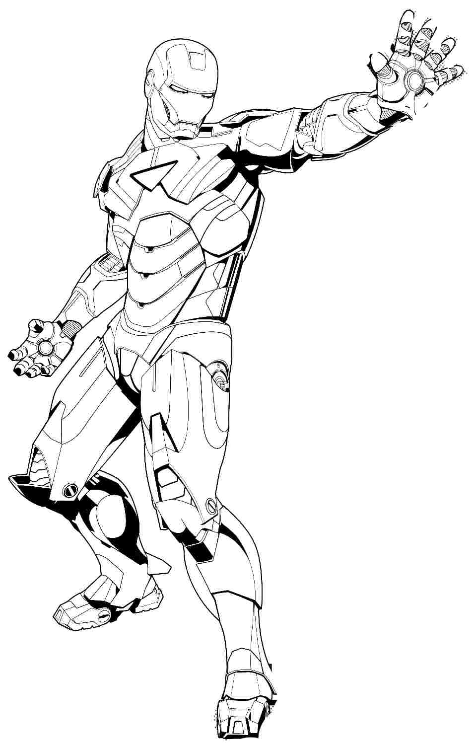 Dibujo para colorear: Hombre de Hierro (Superhéroes y Supervillanos) #80663 - Dibujos para Colorear e Imprimir Gratis