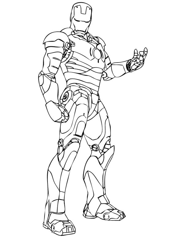 Dibujo para colorear: Hombre de Hierro (Superhéroes y Supervillanos) #80667 - Dibujos para Colorear e Imprimir Gratis