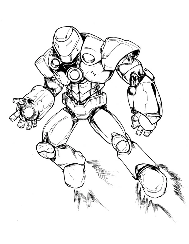 Dibujo para colorear: Hombre de Hierro (Superhéroes y Supervillanos) #80672 - Dibujos para Colorear e Imprimir Gratis