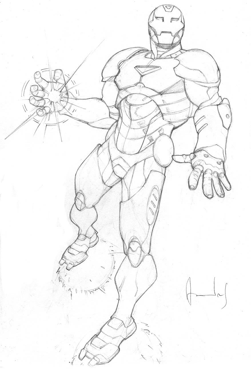 Dibujo para colorear: Hombre de Hierro (Superhéroes y Supervillanos) #80695 - Dibujos para Colorear e Imprimir Gratis