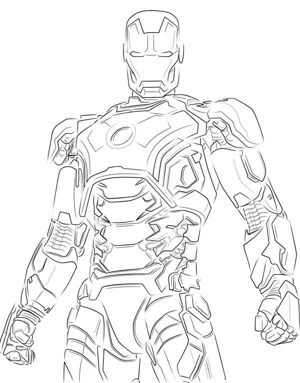 Dibujo para colorear: Hombre de Hierro (Superhéroes y Supervillanos) #80696 - Dibujos para Colorear e Imprimir Gratis
