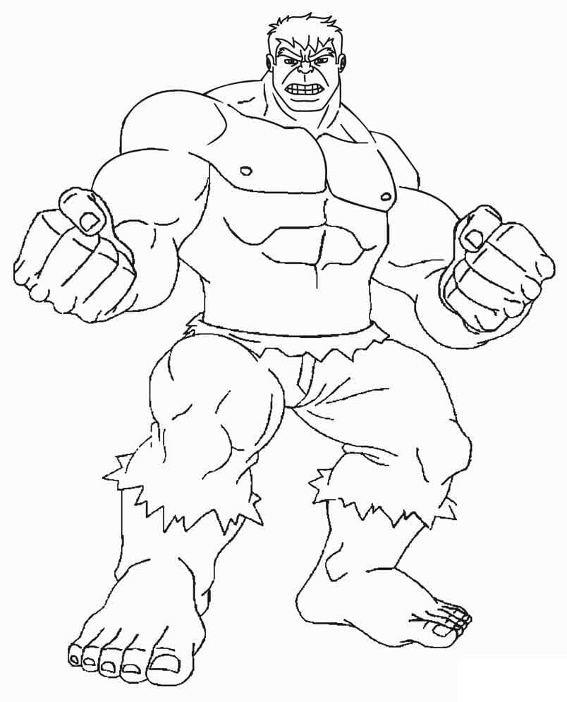 Dibujo gratuito Hulk #177318 de la coleccion Superhéroes y Supervillanos para imprimir