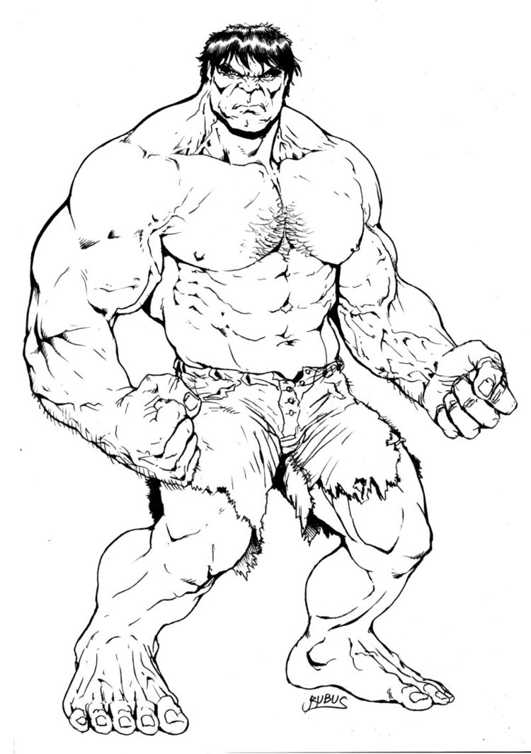 Dibujo para colorear: Hulk (Superhéroes y Supervillanos) #79006 - Dibujos para Colorear e Imprimir Gratis