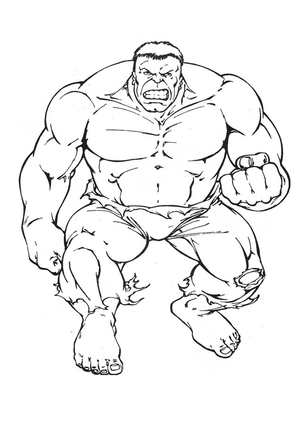 Dibujo para colorear: Hulk (Superhéroes y Supervillanos) #79008 - Dibujos para Colorear e Imprimir Gratis