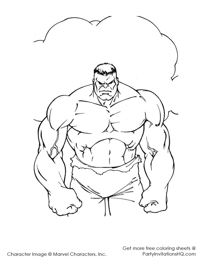 Dibujo para colorear: Hulk (Superhéroes y Supervillanos) #79020 - Dibujos para Colorear e Imprimir Gratis