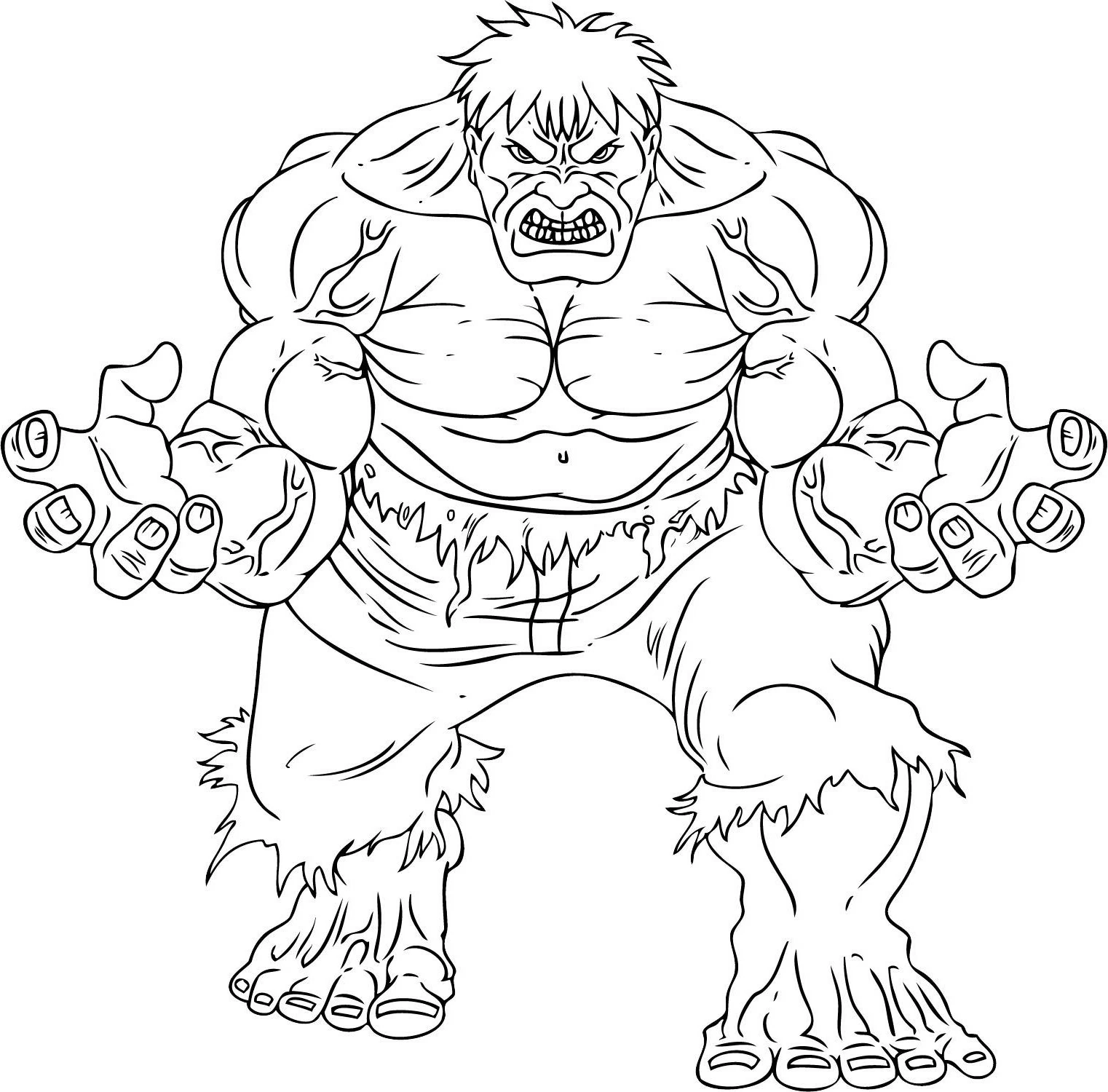 Dibujo para colorear: Hulk (Superhéroes y Supervillanos) #79031 - Dibujos para Colorear e Imprimir Gratis