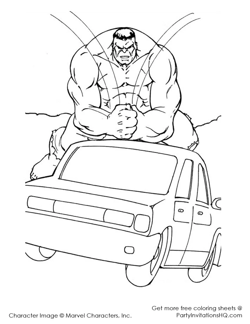 Dibujo para colorear: Hulk (Superhéroes y Supervillanos) #79063 - Dibujos para Colorear e Imprimir Gratis