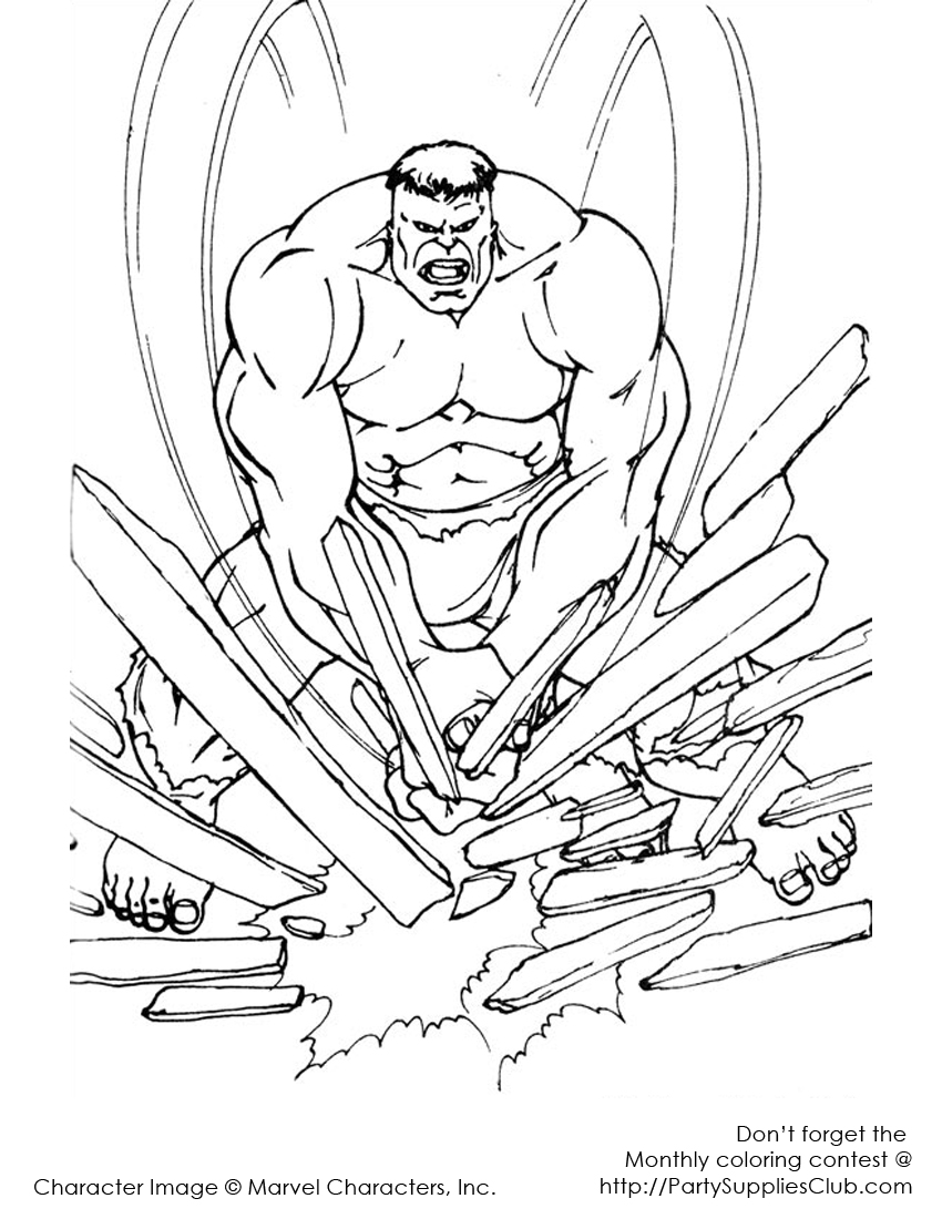 Dibujo para colorear: Hulk (Superhéroes y Supervillanos) #79068 - Dibujos para Colorear e Imprimir Gratis