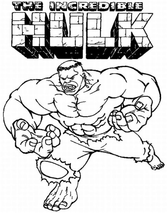 Dibujo para colorear: Hulk (Superhéroes y Supervillanos) #79071 - Dibujos para Colorear e Imprimir Gratis