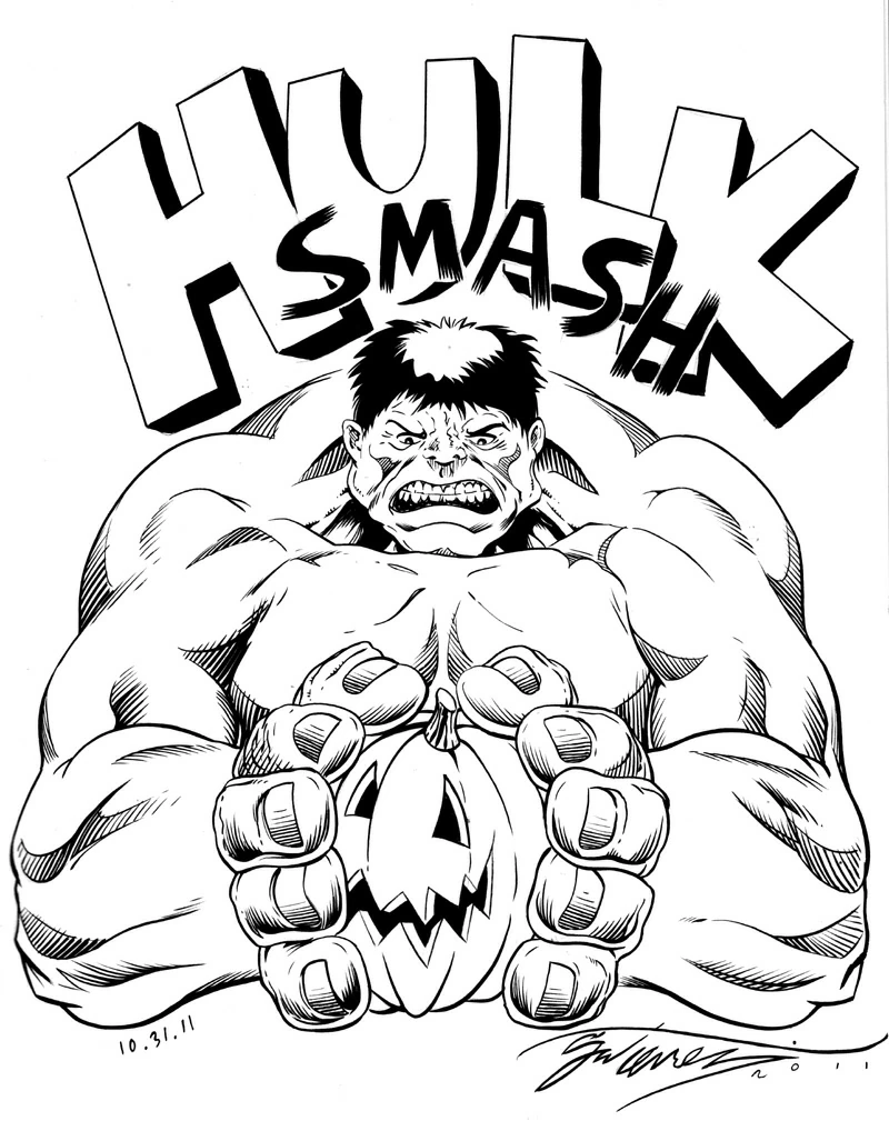 Dibujo para colorear: Hulk (Superhéroes y Supervillanos) #79073 - Dibujos para Colorear e Imprimir Gratis