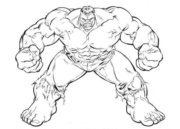 Dibujo para colorear: Hulk (Superhéroes y Supervillanos) #79078 - Dibujos para Colorear e Imprimir Gratis