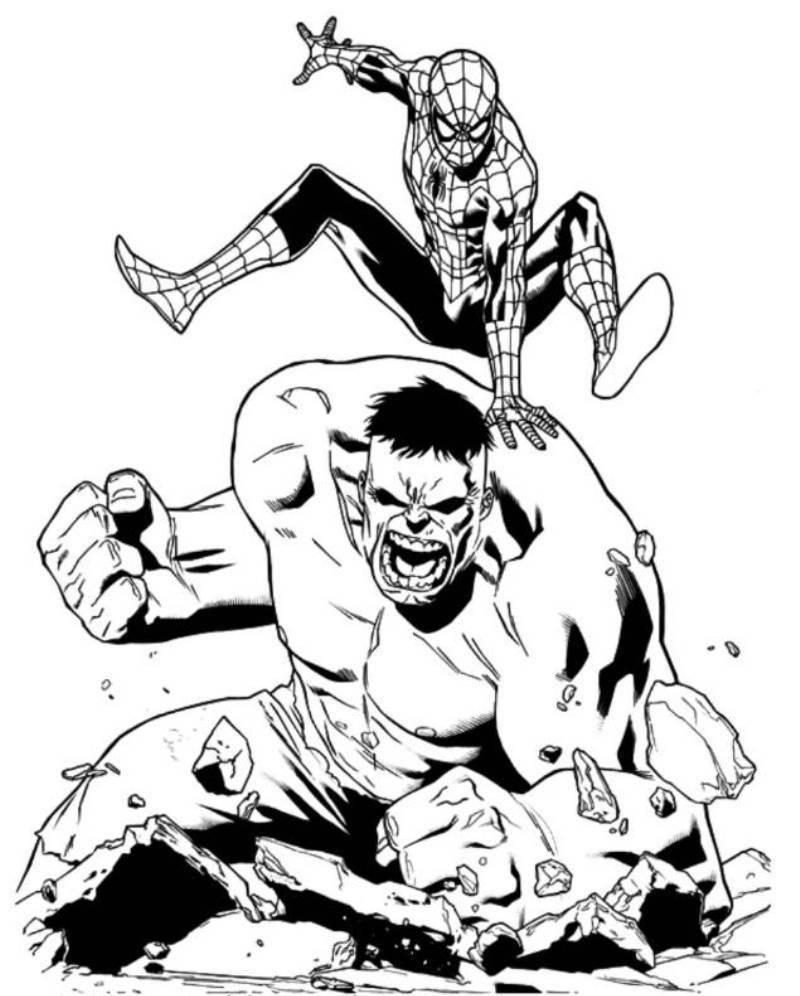 Dibujo para colorear: Hulk (Superhéroes y Supervillanos) #79117 - Dibujos para Colorear e Imprimir Gratis