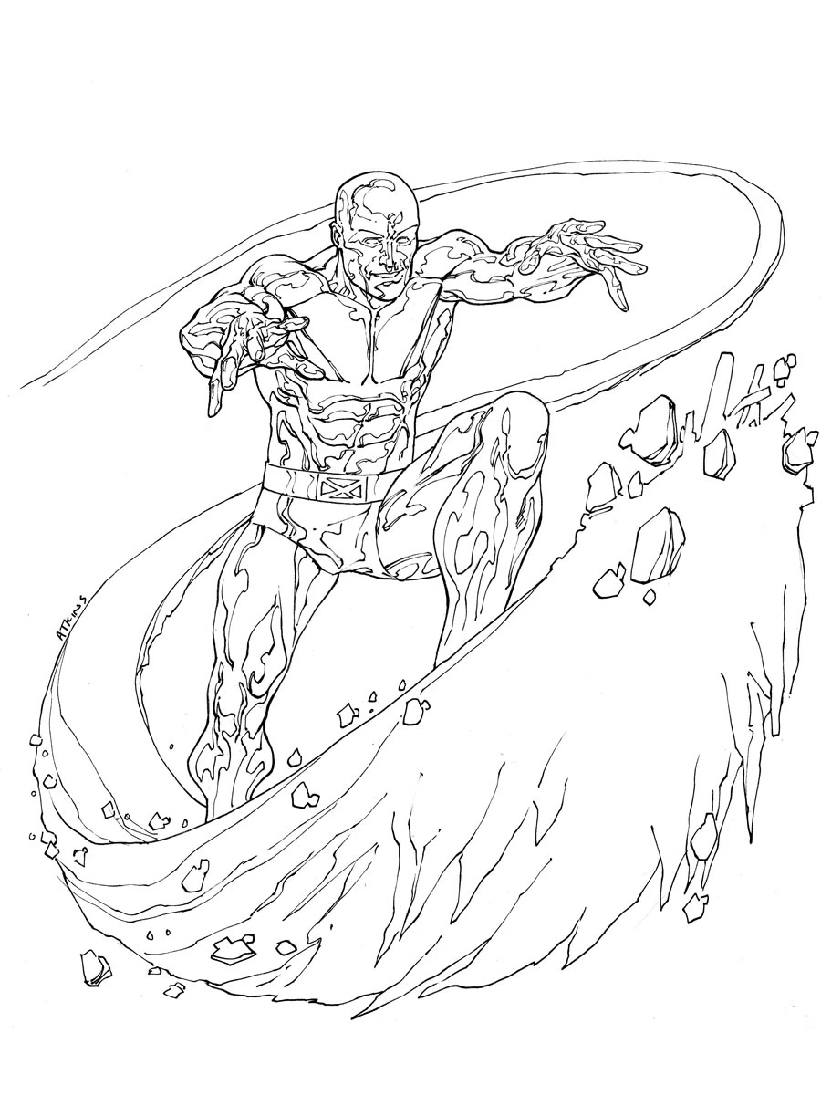 Dibujo para colorear: Iceman (Superhéroes y Supervillanos) #83531 - Dibujos para Colorear e Imprimir Gratis