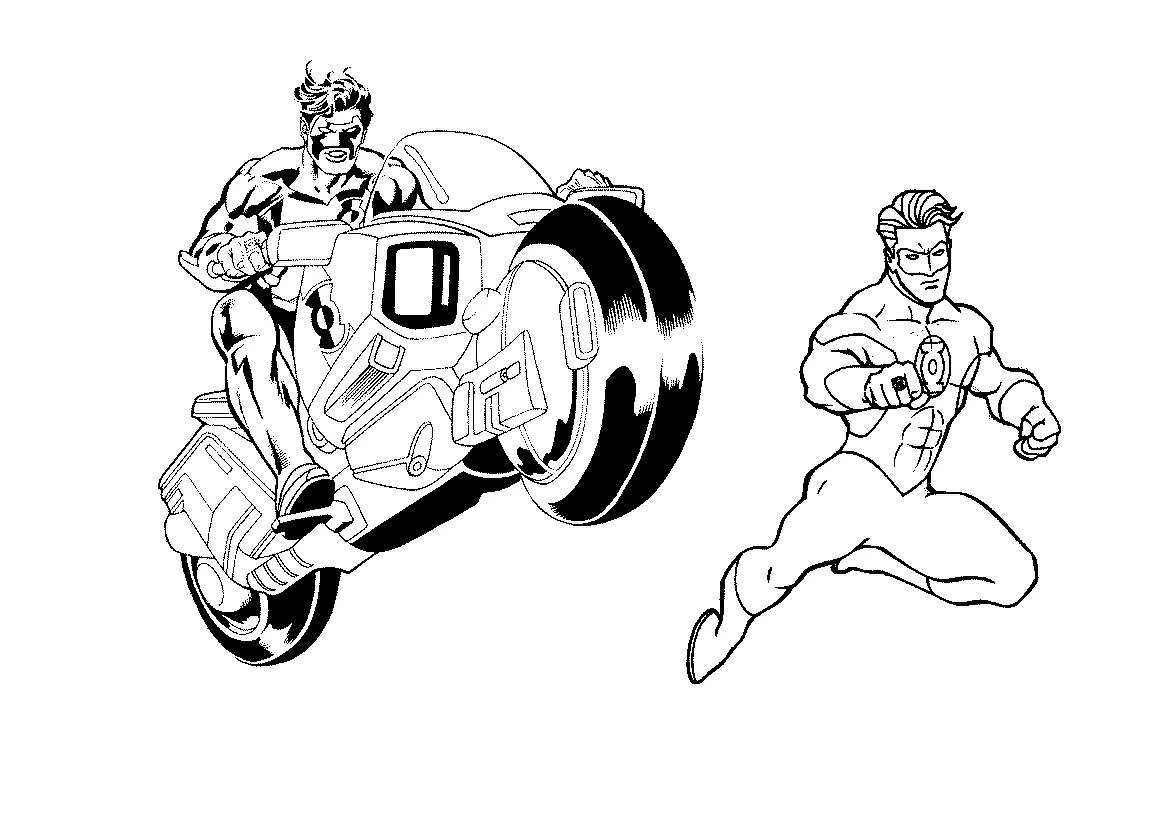 Dibujo gratuito Linterna Verde #81295 de la coleccion Superhéroes y Supervillanos para imprimir