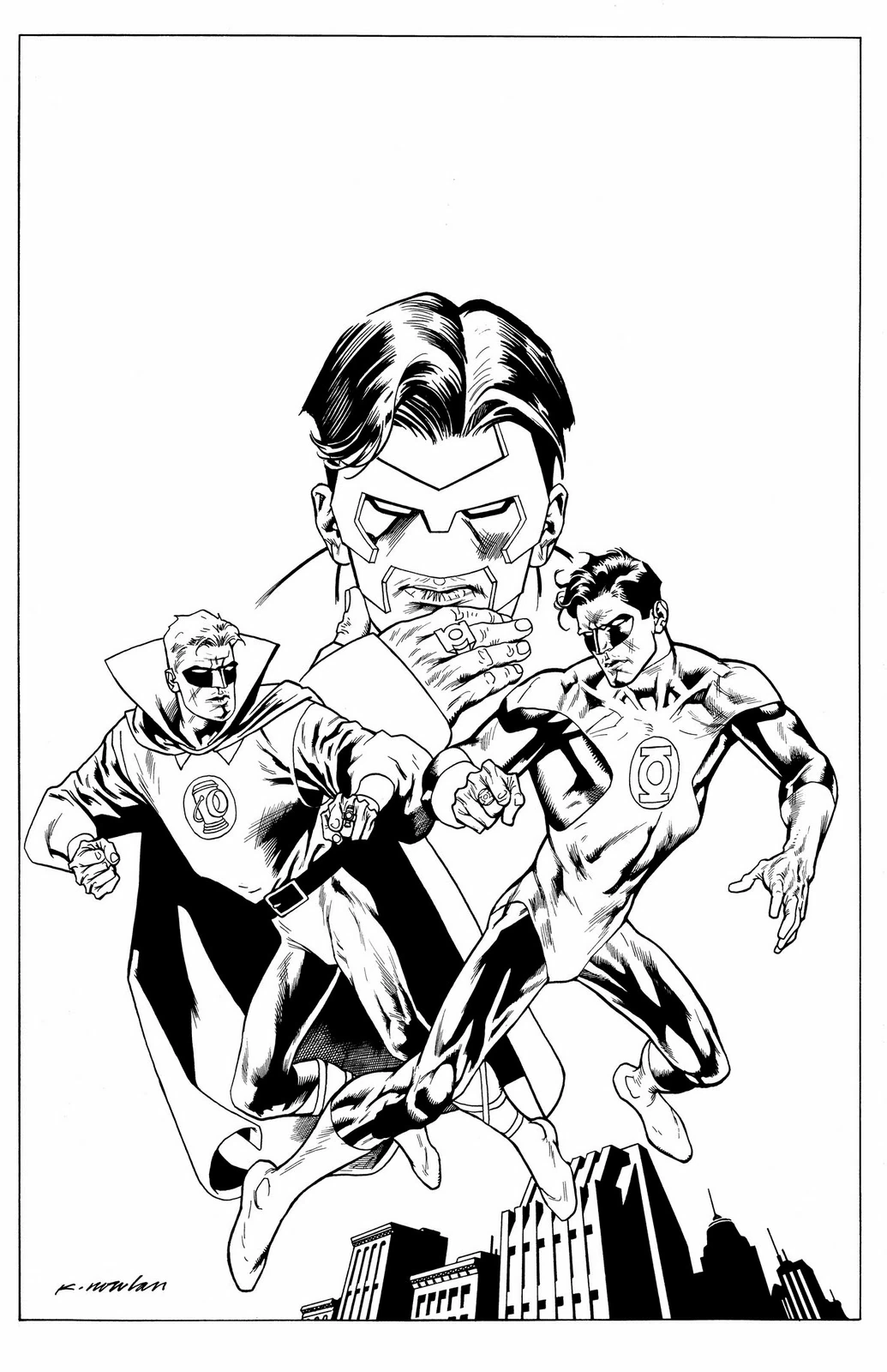 Dibujo gratuito Linterna Verde #81423 de la coleccion Superhéroes y Supervillanos para imprimir