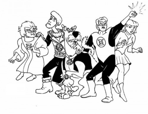 Dibujo gratuito Linterna Verde #81425 de la coleccion Superhéroes y Supervillanos para imprimir