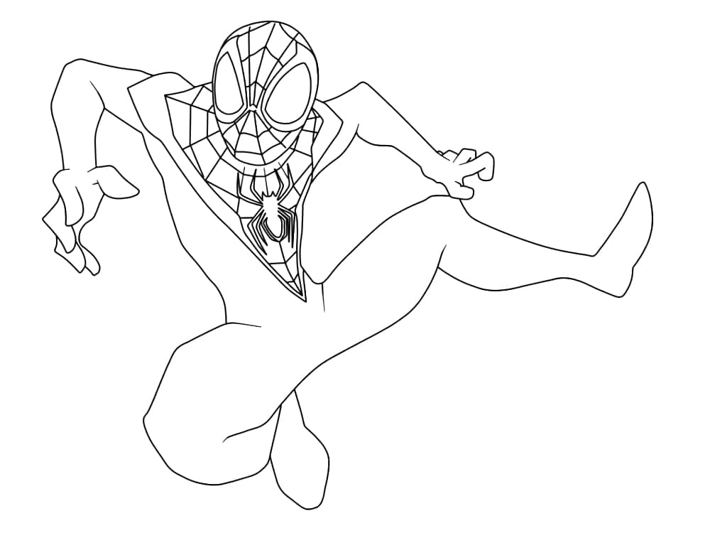 Dibujo para colorear: Miles Morales (Superhéroes y Supervillanos) #212083 - Dibujos para Colorear e Imprimir Gratis