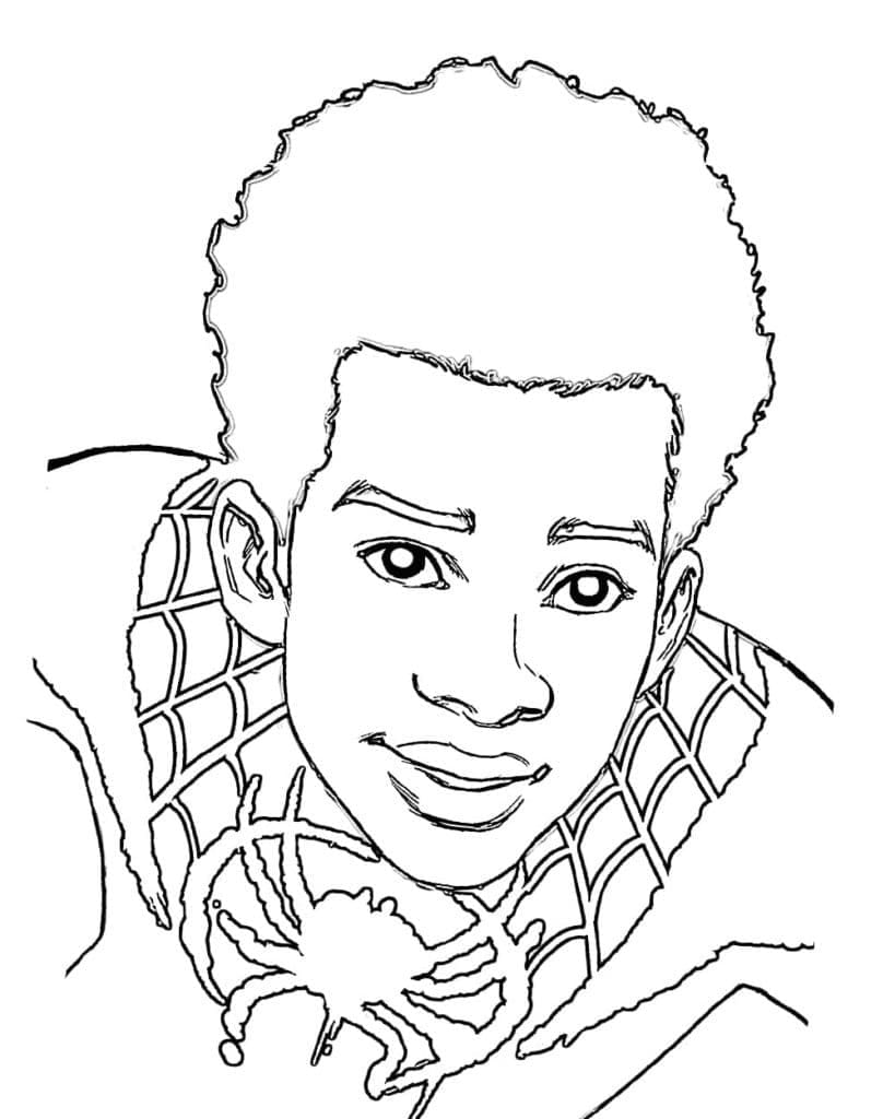 Dibujo gratuito Miles Morales #212109 de la coleccion Superhéroes y Supervillanos para imprimir