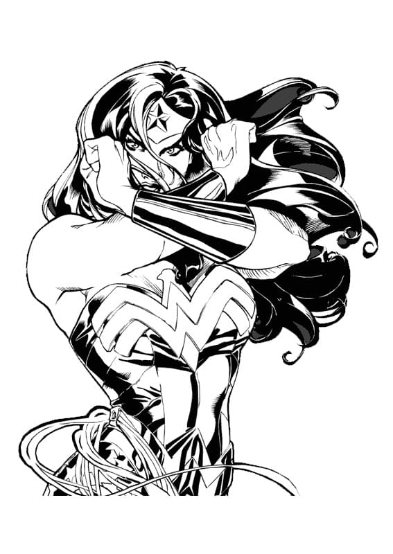 Dibujo para colorear: Mujer Maravilla (Superhéroes y Supervillanos) #196912 - Dibujos para Colorear e Imprimir Gratis