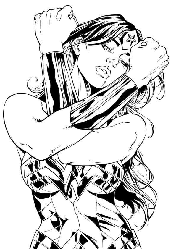 Dibujo para colorear: Mujer Maravilla (Superhéroes y Supervillanos) #196913 - Dibujos para Colorear e Imprimir Gratis