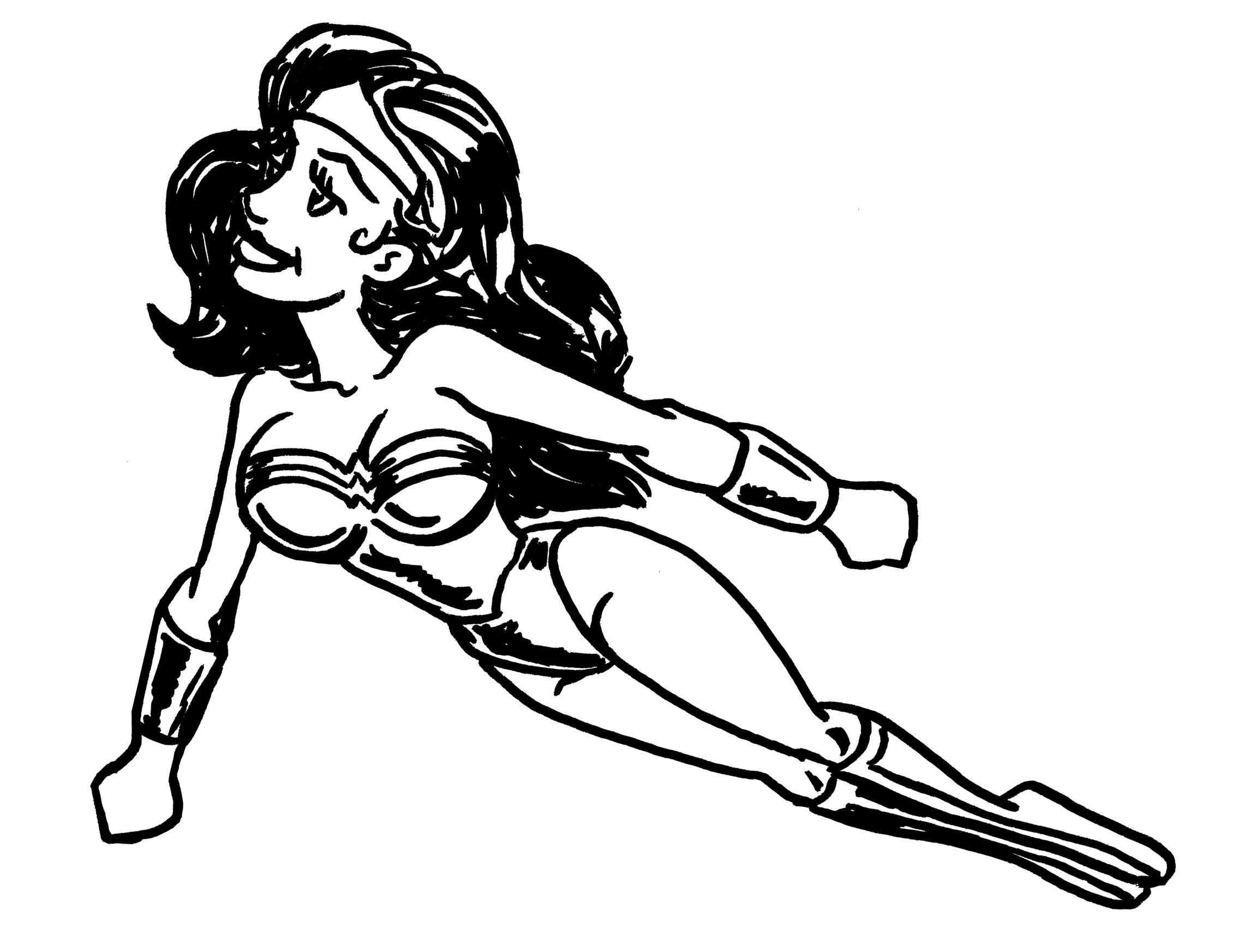 Dibujo para colorear: Mujer Maravilla (Superhéroes y Supervillanos) #74601 - Dibujos para Colorear e Imprimir Gratis