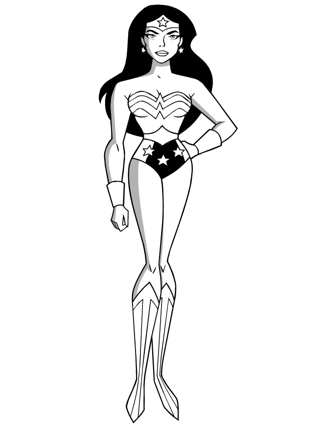 Dibujo para colorear: Mujer Maravilla (Superhéroes y Supervillanos) #74718 - Dibujos para Colorear e Imprimir Gratis