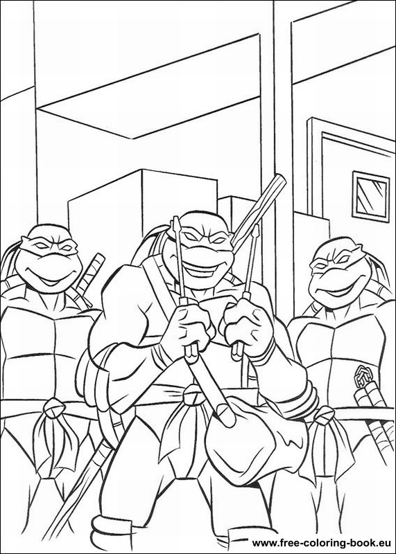 Dibujo gratuito Ninja Turtles #75408 de la coleccion Superhéroes y Supervillanos para imprimir