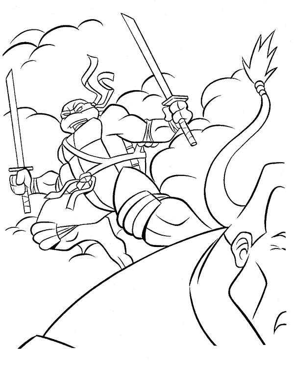 Dibujo para colorear: Ninja Turtles (Superhéroes y Supervillanos) #75548 - Dibujos para Colorear e Imprimir Gratis