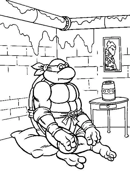 Dibujo gratuito Ninja Turtles #75628 de la coleccion Superhéroes y Supervillanos para imprimir