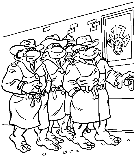 Dibujo gratuito Ninja Turtles #75636 de la coleccion Superhéroes y Supervillanos para imprimir
