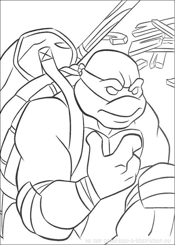 Dibujo gratuito Ninja Turtles #75648 de la coleccion Superhéroes y Supervillanos para imprimir