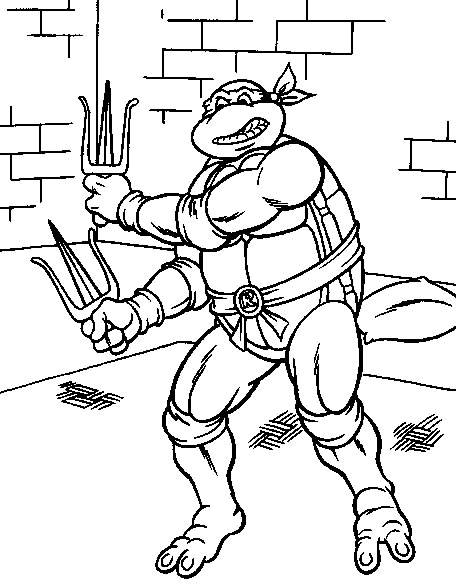 Dibujo gratuito Ninja Turtles #75654 de la coleccion Superhéroes y Supervillanos para imprimir