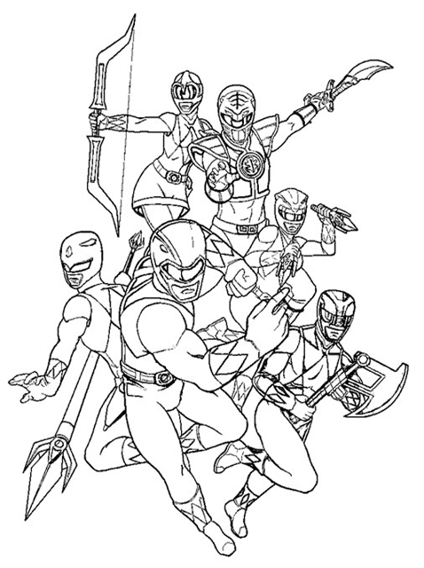 Dibujo para colorear: Power Rangers (Superhéroes y Supervillanos) #50047 - Dibujos para Colorear e Imprimir Gratis