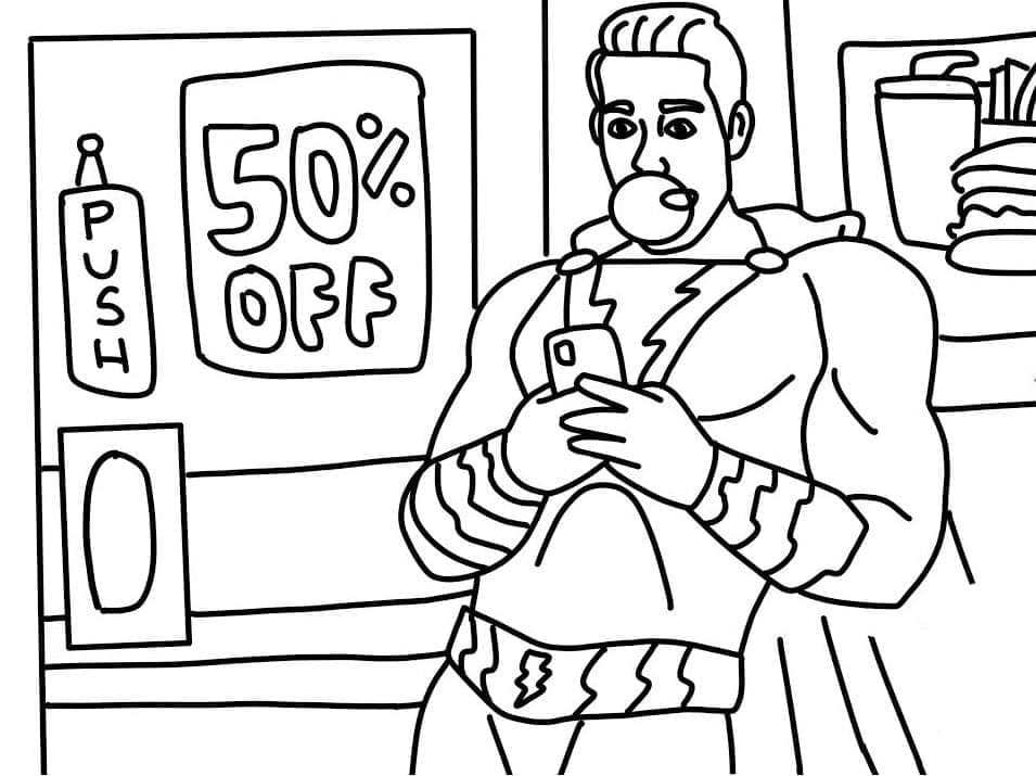 Dibujo gratuito Shazam #208426 de la coleccion Superhéroes y Supervillanos para imprimir