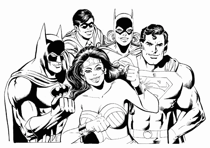 Dibujo gratuito Súper Héroes DC Comics #80182 de la coleccion Superhéroes y Supervillanos para imprimir