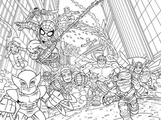 Dibujo gratuito Súper Héroes Marvel #79626 de la coleccion Superhéroes y Supervillanos para imprimir