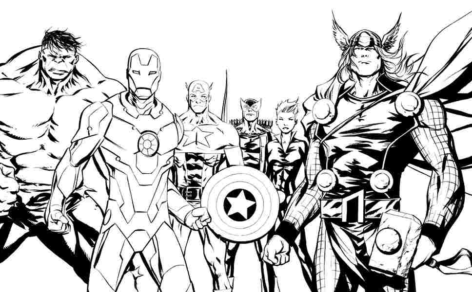 Dibujo para colorear: Súper Héroes Marvel (Superhéroes y Supervillanos) #79857 - Dibujos para Colorear e Imprimir Gratis