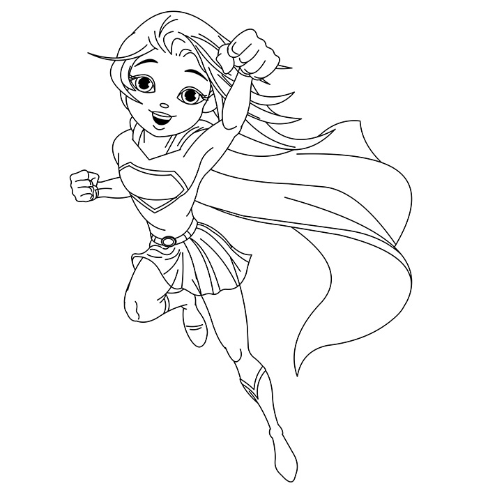 Dibujo gratuito Supergirl #83928 de la coleccion Superhéroes y Supervillanos para imprimir