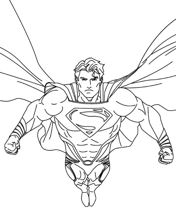Dibujo gratuito Superman #189541 de la coleccion Superhéroes y Supervillanos para imprimir