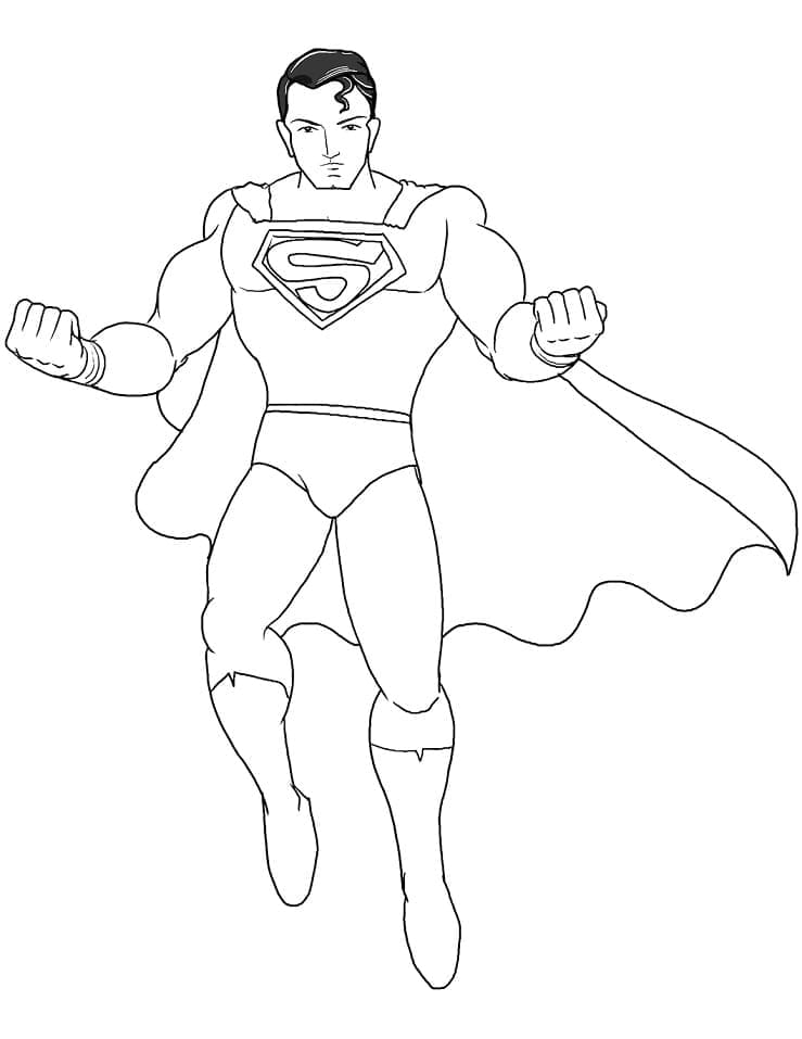 Dibujo gratuito Superman #189558 de la coleccion Superhéroes y Supervillanos para imprimir