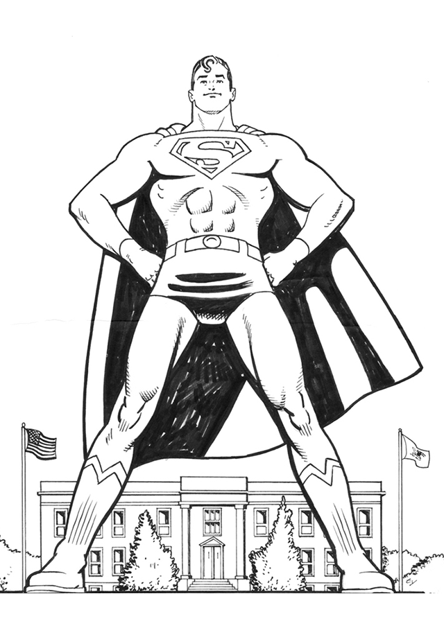Dibujo gratuito Superman #83612 de la coleccion Superhéroes y Supervillanos para imprimir
