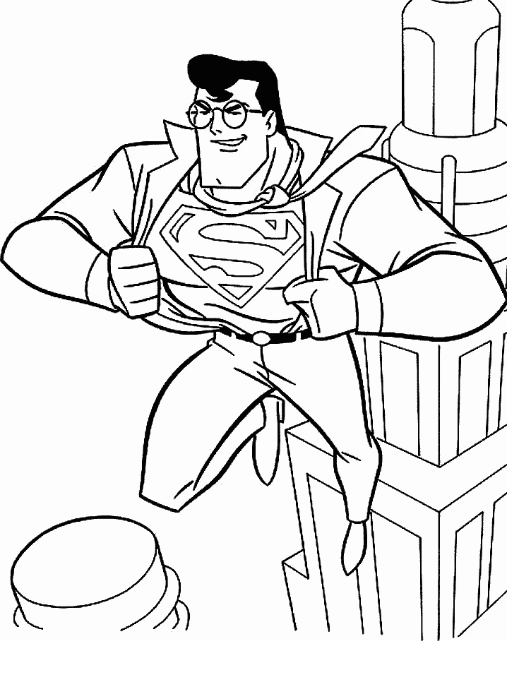 Dibujo gratuito Superman #83621 de la coleccion Superhéroes y Supervillanos para imprimir