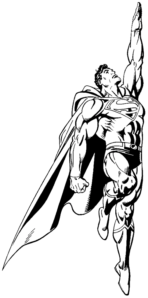Dibujo gratuito Superman #83709 de la coleccion Superhéroes y Supervillanos para imprimir