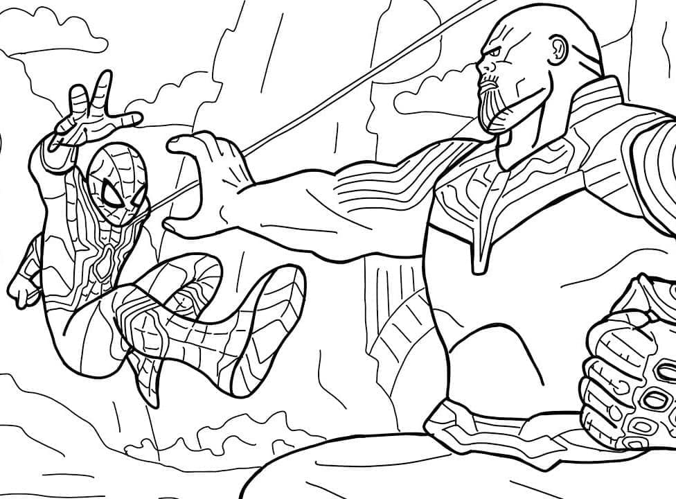 Dibujo gratuito Thanos #206569 de la coleccion Superhéroes y Supervillanos para imprimir