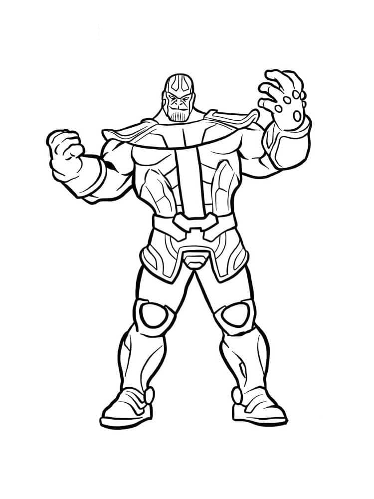 Dibujo gratuito Thanos #206598 de la coleccion Superhéroes y Supervillanos para imprimir