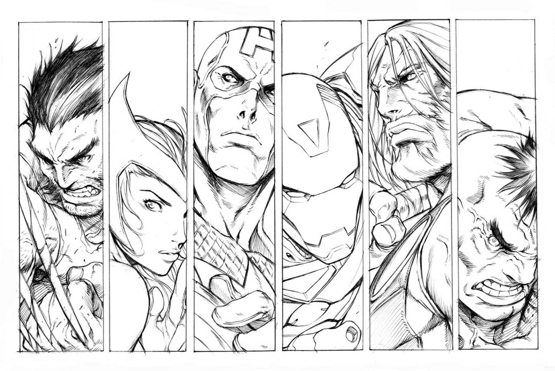 Dibujo gratuito Vengadores #74027 de la coleccion Superhéroes y Supervillanos para imprimir