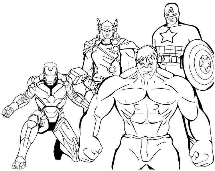 Dibujo gratuito Vengadores #74028 de la coleccion Superhéroes y Supervillanos para imprimir