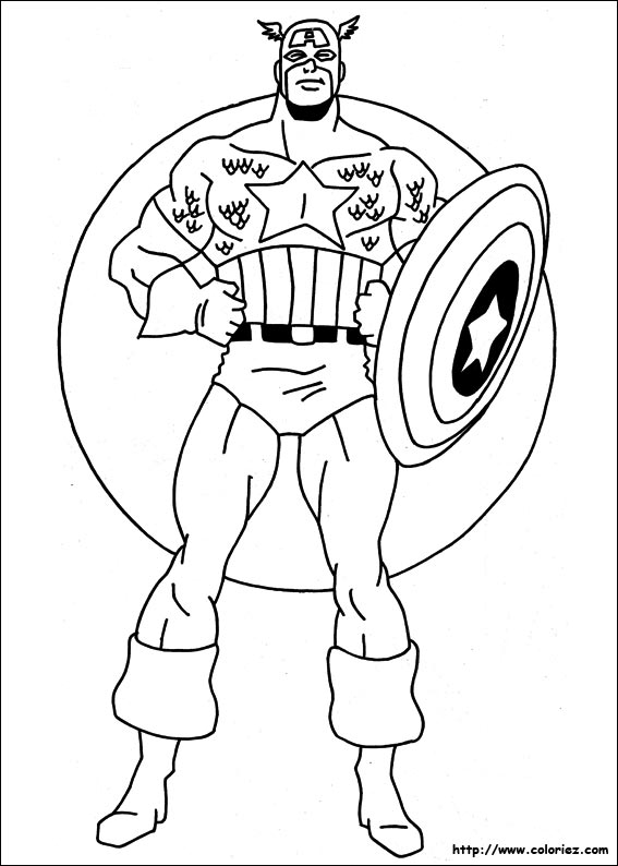 Dibujo gratuito Vengadores #74116 de la coleccion Superhéroes y Supervillanos para imprimir