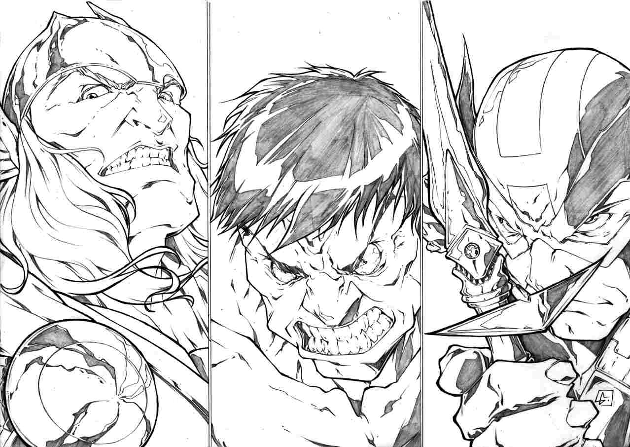 Dibujo gratuito Vengadores #74197 de la coleccion Superhéroes y Supervillanos para imprimir
