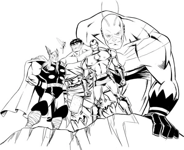 Dibujo gratuito Vengadores #74270 de la coleccion Superhéroes y Supervillanos para imprimir
